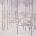 Nevicata a Courmayeur - 1970 - 70x70